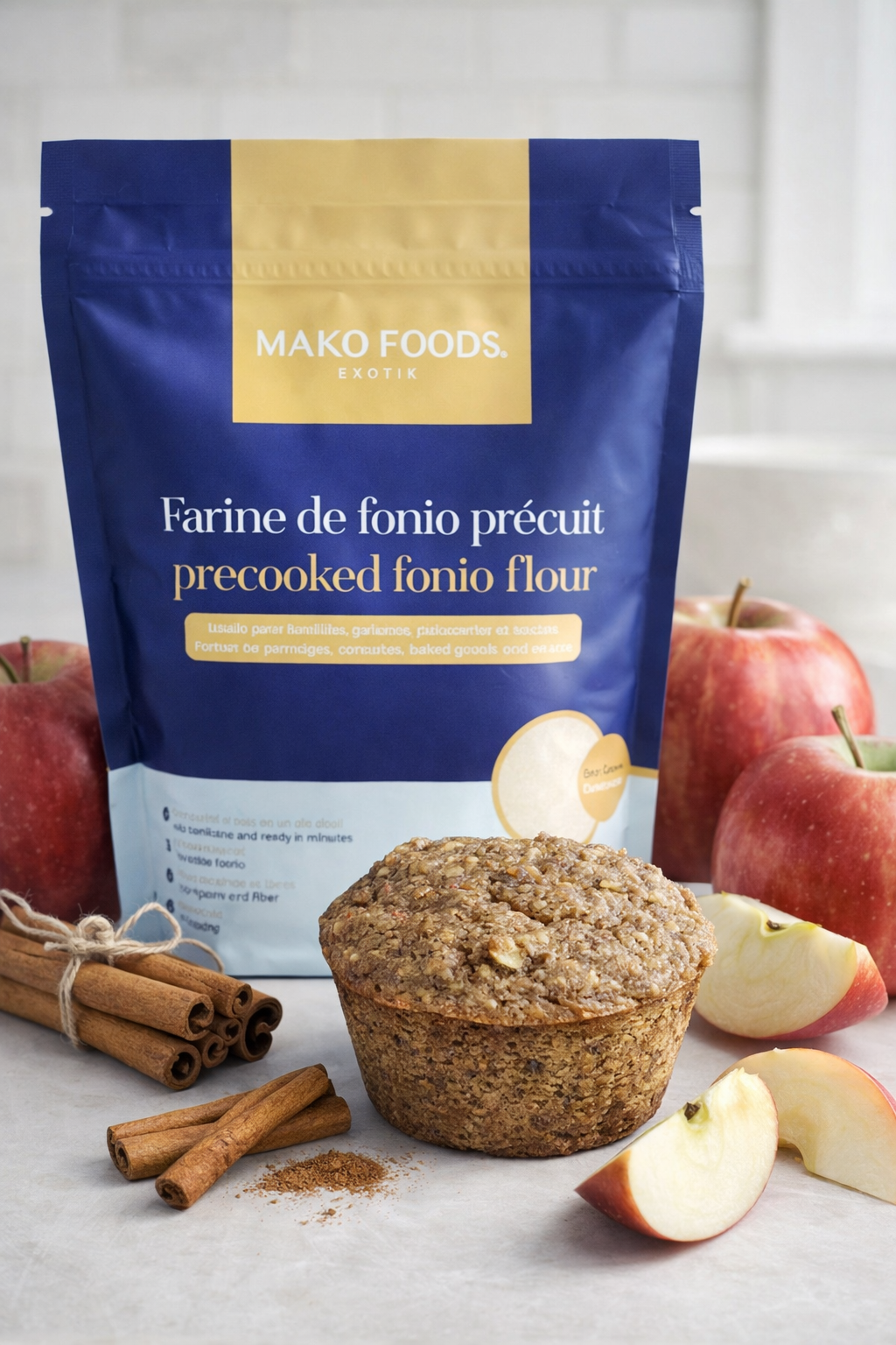 Muffin pomme et cannelle sans gluten