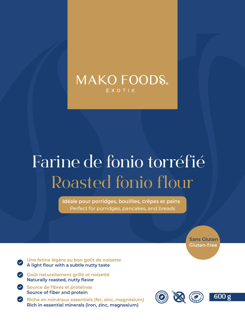 Farine de Fonio Torréfié (600 g)