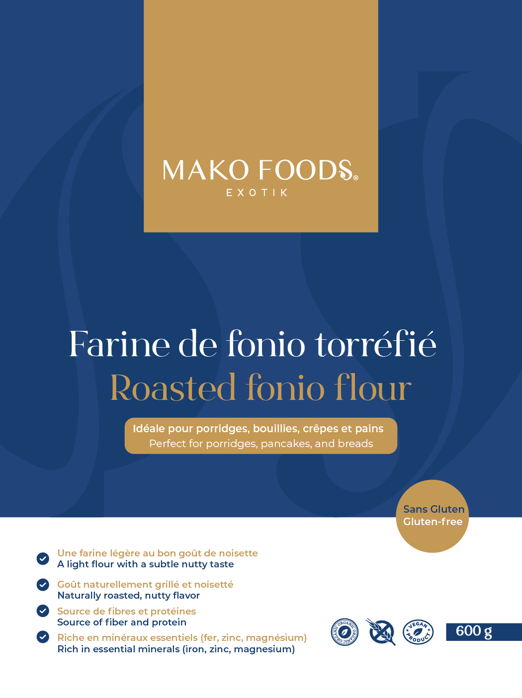Farine de Fonio Torréfié (600 g)