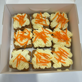 Gâteau de sorgho aux carottes et crème au citron